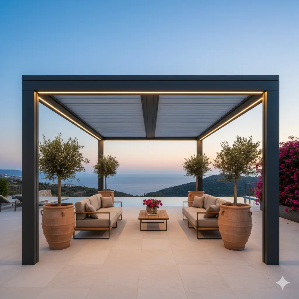 Bioklimatik Pergola Açılır Kapanır Tavan